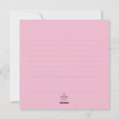 Rosa Roses Damask Grunge - Grußkarte Feiertagskarte (Rückseite)