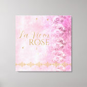 Rosa Roses Damask Grunge - Wrapped Canvas Leinwanddruck (Vorderseite)