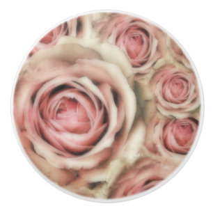 Rosa Roses Elegantes Shabby Chic Blumengarten Keramikknauf