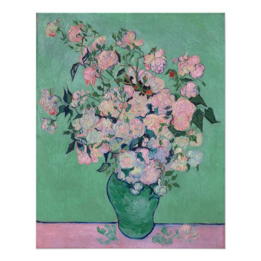 Rosa Roses (F682) Van Gogh Fine Art Poster (Vorderseite)