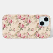 Rosa Roses Floral iPhone 15 Handy Case Cover (Rückseite (Horizontal))