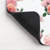 Rosa Roses Floral Wasserfarbe Art Trendform Vorlag Mousepad (Ecke)
