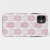 rosa Roses florales Damaskusmuster Case-Mate iPhone Hülle (Rückseite (Horizontal))