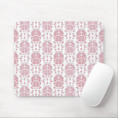 rosa Roses florales Damaskusmuster Mousepad (Mit Mouse)