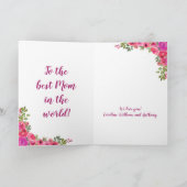 Rosa Roses Frohe Muttertagskarte Feiertagskarte (Innenseite)