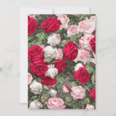 Rosa Roses Geburtstagsparty Einladung (Rückseite)