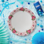 Rosa Roses Geburtstagsparty Teller (Party)