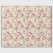 Rosa Roses Geschenkpapier floral (Flach)