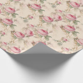 Rosa Roses Geschenkpapier floral (Ecke)