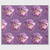 Rosa Roses glänzendes Wrapping Paper Geschenkpapier (Flach)