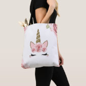 Rosa Roses Gold Glitzer Unicorn Trendy Niedlich Tasche (Von Nahem)