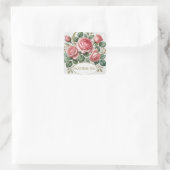 Rosa Roses Gott segne Sie religiös Quadratischer Aufkleber (Tasche)