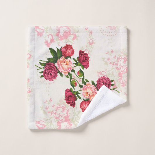 Rosa Roses Handtuch Set (Waschlappen)