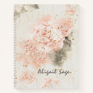 Rosa Roses " "In seiner Gegenwart" Bibelverse Notizblock