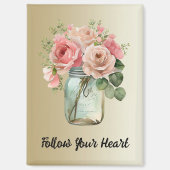 Rosa Roses Magnet (Vorderseite)