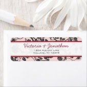 Rosa Roses Match Einladungen Rücksendeadresse Labe (Insitu)