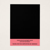 Rosa Roses Necklace Earring Juwelier Display Card (Rückseite)