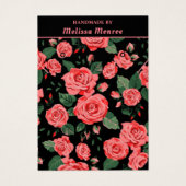 Rosa Roses Necklace Earring Juwelier Display Card (Vorderseite)