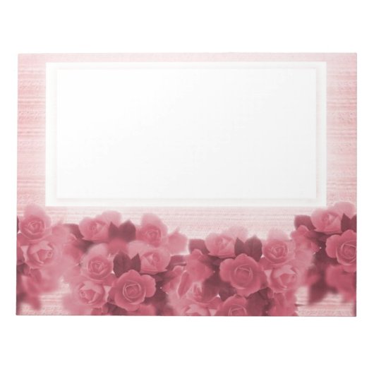 Rosa Roses Notepad Notizblock (Vorderseite)
