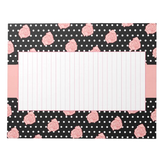 Rosa Roses Notepad Notizblock (Vorderseite)