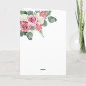 Rosa Roses Orchid Happy Mother Day Bonus Mama Karte (Rückseite)