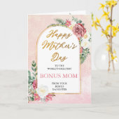 Rosa Roses Orchid Happy Mother Day Bonus Mama Karte (Gelbe Blume)