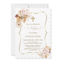 Rosa Roses Pampas Grass Palm Gold Taufe