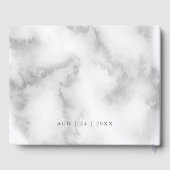 Rosa Roses Pewter Watercolor BarefootBride™ Gästebuch (Rückseite)