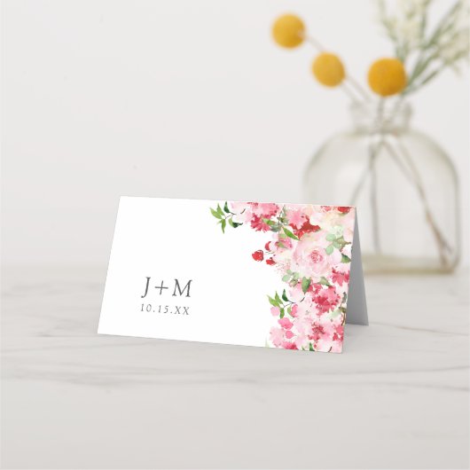 Rosa Roses Platzkarte (Rückseite)