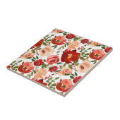 Rosa Roses Poppies Trendy Girly Badezimmer Fliese (Seite)