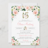 Rosa Roses Quinceañera Geburtstag Einladung Blush (Vorderseite)