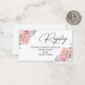 Rosa Roses Registrierungskarte Mitteilungskarte (Vorderseite/Rückseite Beispiel)