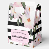 Rosa Roses Roses Blumenrosa Streifen Geschenkschachtel (Geöffnet)