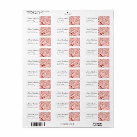 Rosa Roses Rücksendeadresse (Vorne)