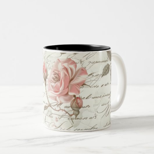 Rosa Roses Tasse (VorderseiteRechts)