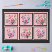 Rosa Roses Tiled Decoupage Seidenpapier (Basteln)