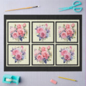 Rosa Roses Tiled Decoupage Seidenpapier (Basteln)