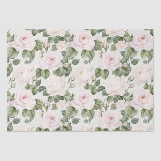 rosa Roses - Tissue Paper Seidenpapier (Vorderseite)
