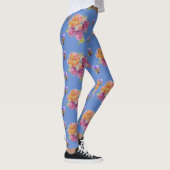 Rosa Roses Violet Shabby Aquarell Blau Leggings (Rechts)