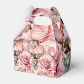 Rosa Roses Wasserfarben Gefälligkeitsboxen Geschenkschachtel (Rückseite)
