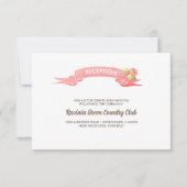 Rosa Roses Watercolor Hochzeitskarte RSVP Karte (Vorderseite)