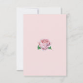 Rosa Roses Watercolor Hochzeitskarten RSVP Karte (Rückseite)