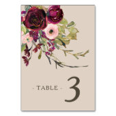 Rosa Roses Wedding RSVP Tischnummer (Rückseite)