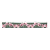 Rosa Roses Wide Wedding Dark Green Ribbon Satinband (Vorderseite)