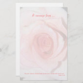 Rosa Rosescripture-Briefpapier Briefpapier (Vorne/Hinten)