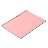 Rosa Rosette Solid Color Pastel Print Notizblock (Linke Seite)