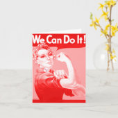 Rosa Rosie der Nieteneinschläger "wir können ihn Karte (Gelbe Blume)