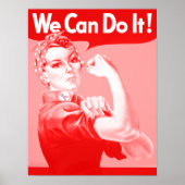 Rosa Rosie, der Riveter "Wir können es schaffen!"  Poster (Vorne)