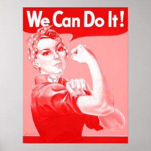 Rosa Rosie, der Riveter "Wir können es schaffen!" Poster