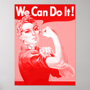 Rosa Rosie, der Riveter "Wir können es schaffen!" Poster